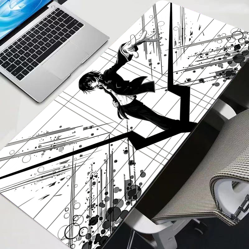 Gaming Laptop Essential Accessories - لوحة ماوس بيضاء للألعاب بتصميم أنمي،