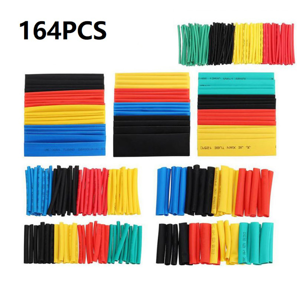 Sleeved Cable Kit - 164 قطعة مجموعة أنبوب الانكماش الحراري
