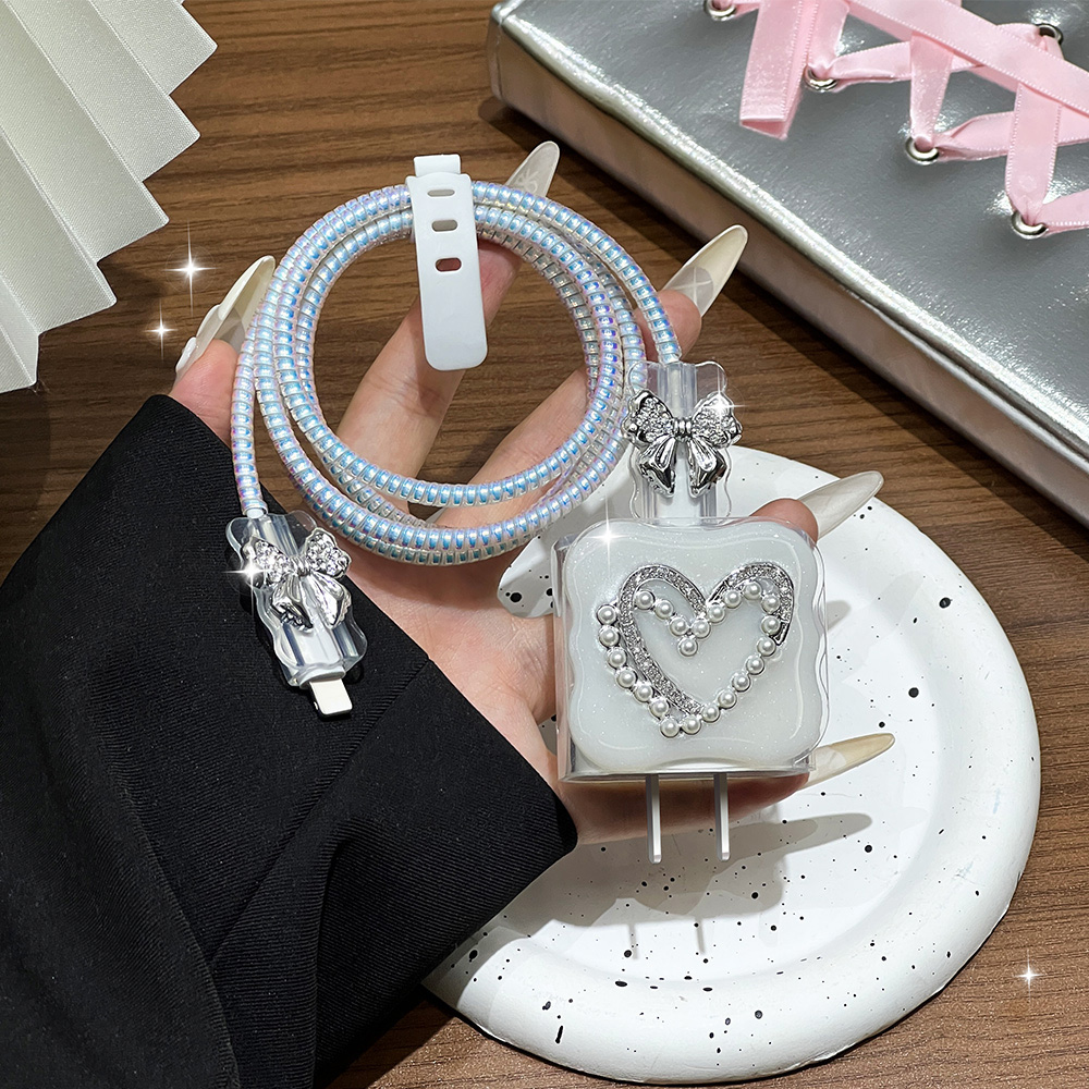 Sleeved Cable Kit - واقي شاحن لطيف ثلاثي الأبعاد بتصميم