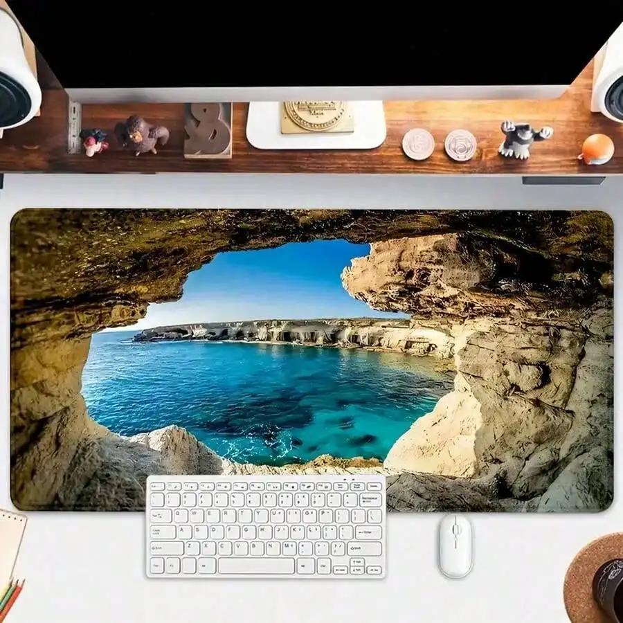 لوحة ماوس بلو أوشن بتصميم شاطئ - مراجعة Gaming Accessories Gifts For Men وسعره