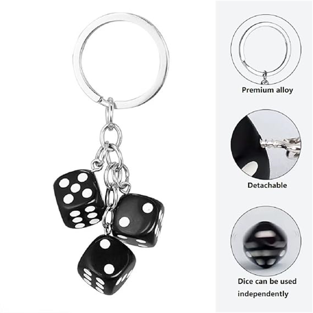 سلسلة مفاتيح نرد ثلاثية الأبعا - مراجعة Gaming Accessories Gifts For Men وسعره