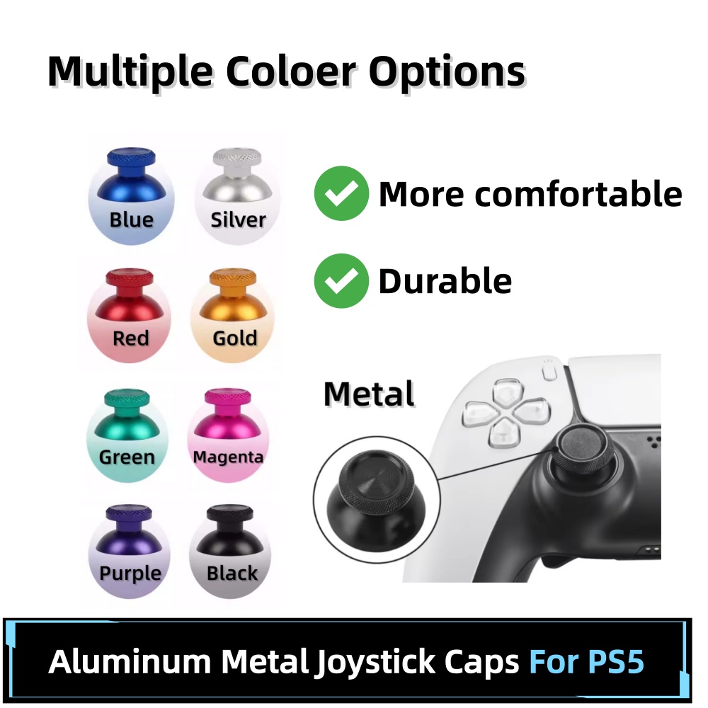 قطعتان من أغطية عصا التحكم الم - مراجعة Gaming Accessories For Ps5 وسعره