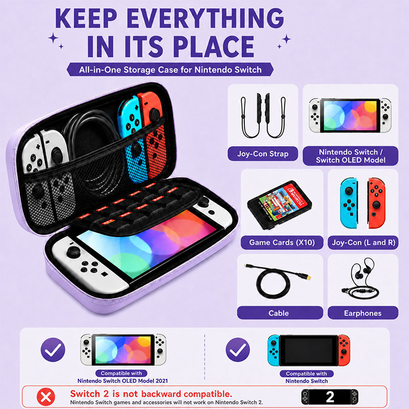 حقيبة حمل لطيفة مقاومة للصدمات - مراجعة Gaming Accessories Bag وسعره