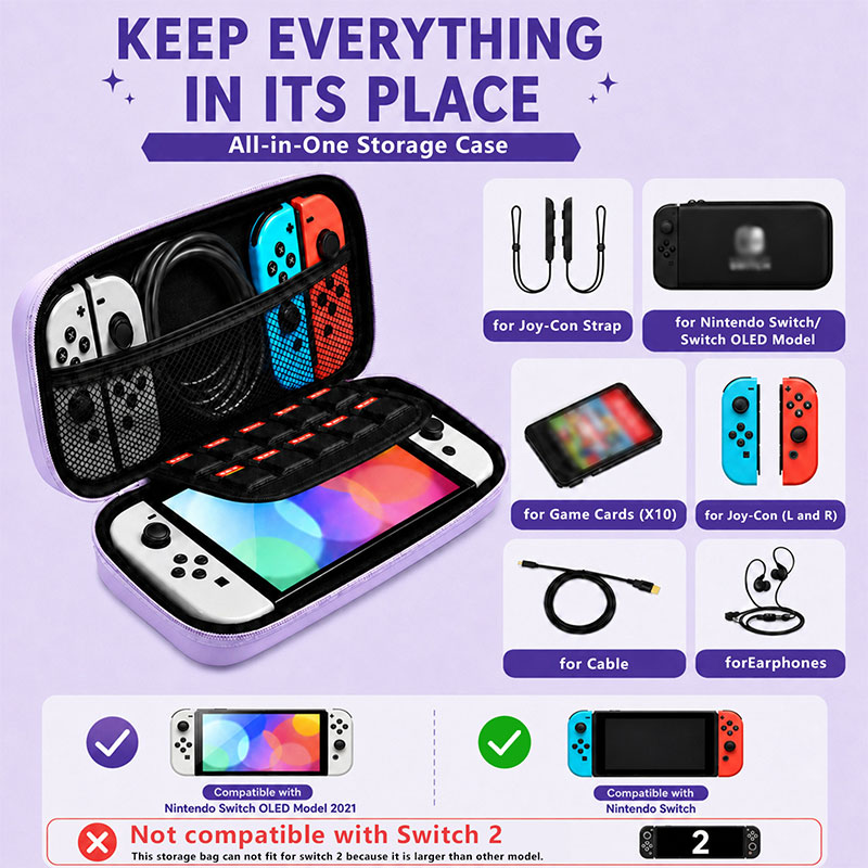 حقيبة حمل محمولة مع جيوب شبكية - مراجعة Gaming Accessories Bag وسعره