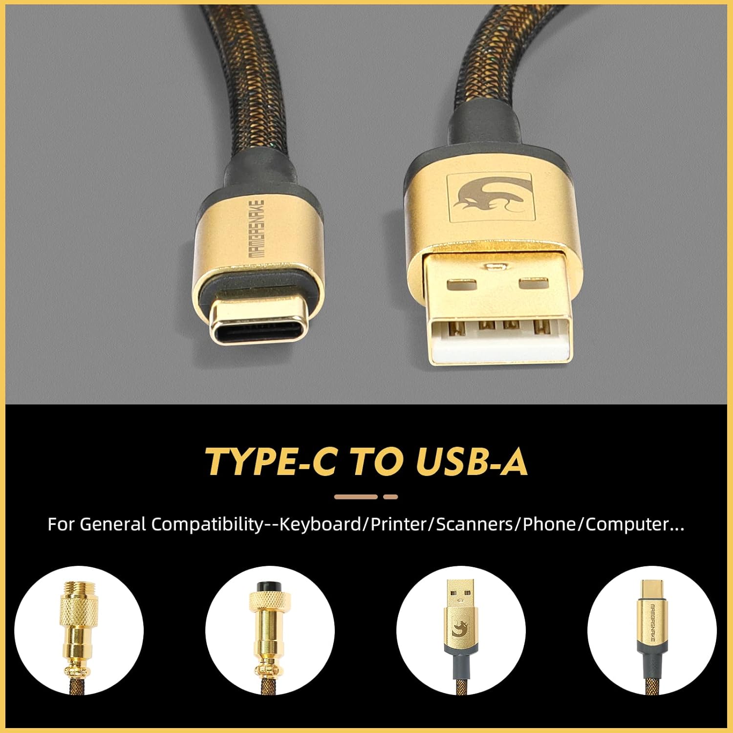ATTACK SHARK * MAMBASNAKE C03  - مراجعة Sleeved Cable Kit وسعره