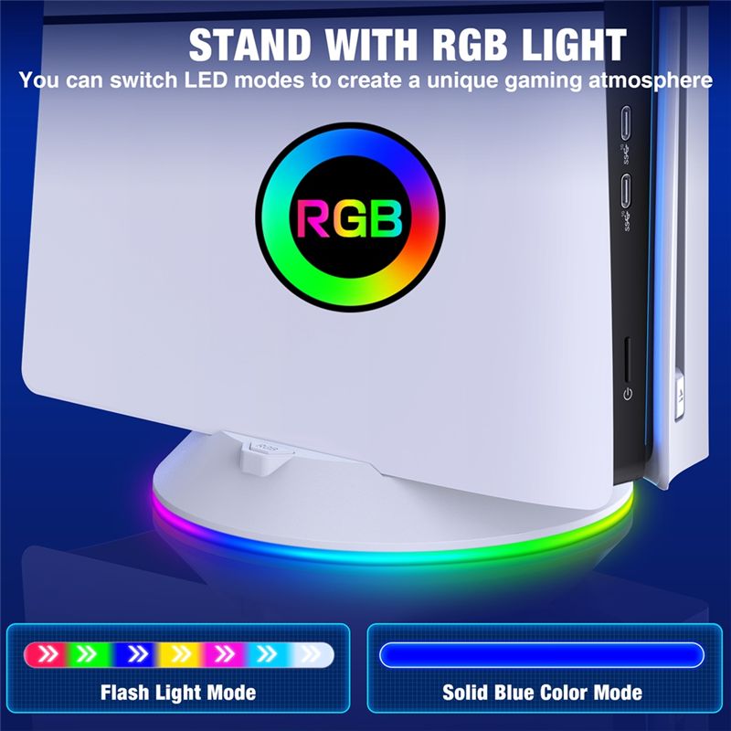 حامل عمودي AED7 مع إضاءة RGB ل - مراجعة Gaming Accessories Playstation وسعره