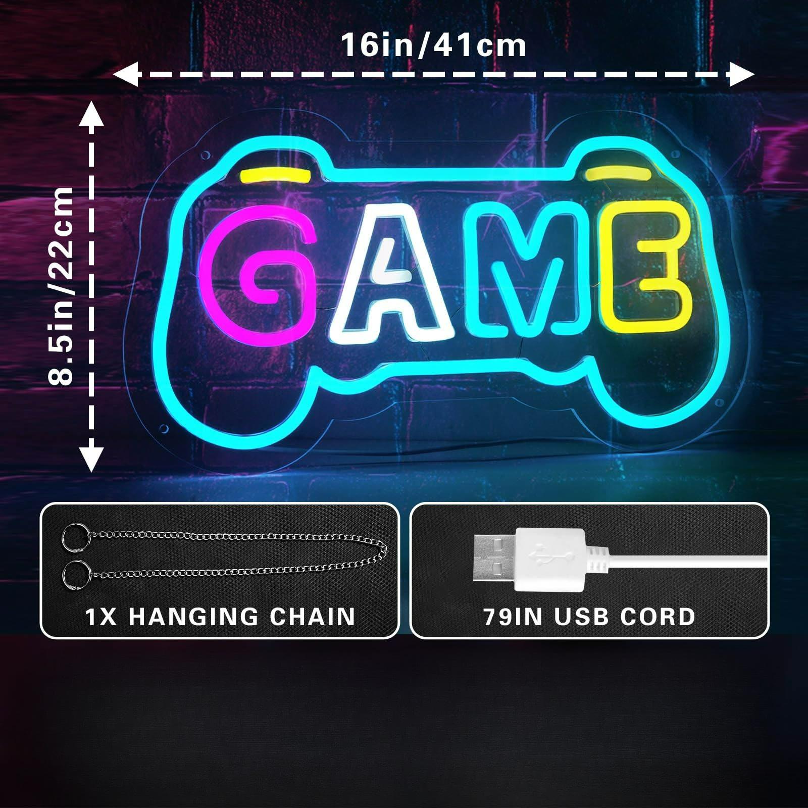 لافتة نيون للألعاب لتزيين غرفة - مراجعة Gaming Accessories Gifts For Men وسعره