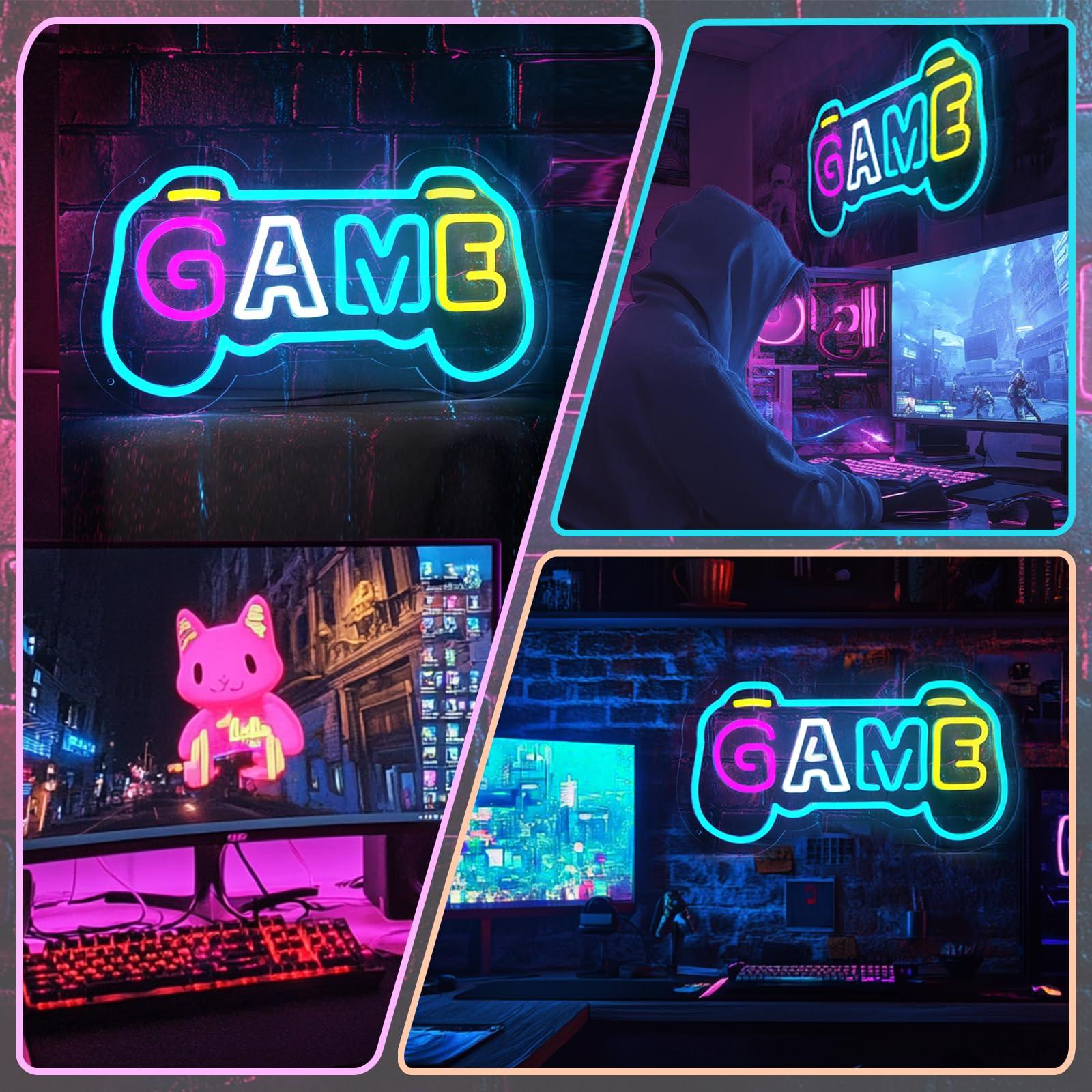 لافتة نيون للألعاب لتزيين غرفة - مراجعة Gaming Accessories Gifts For Men وسعره