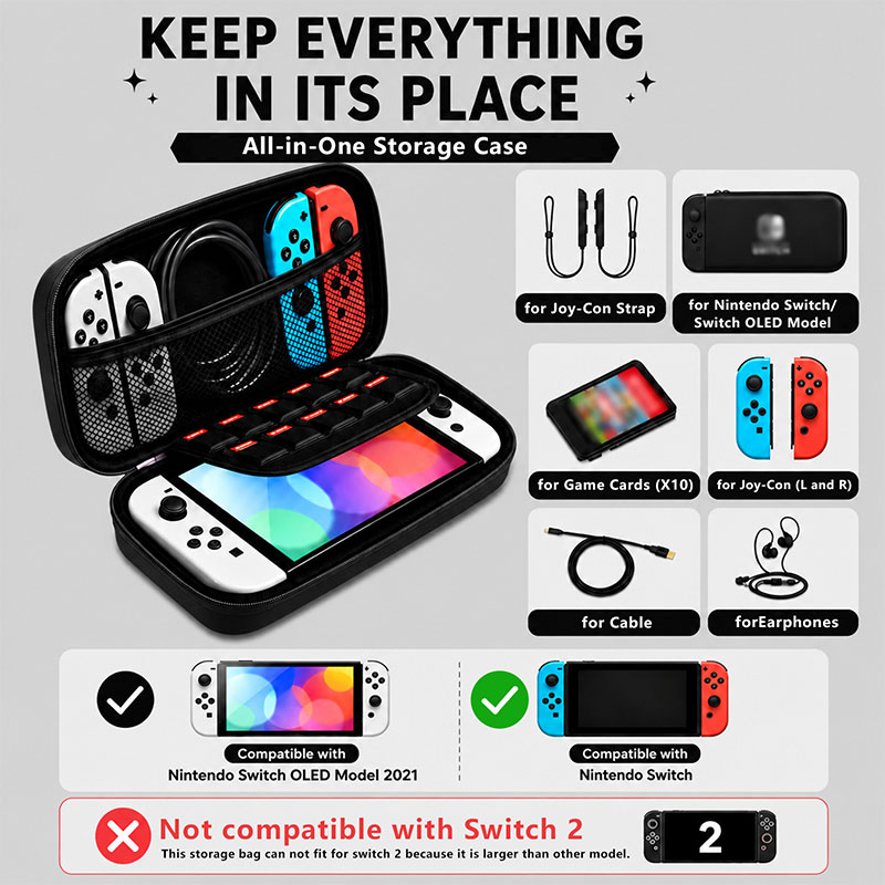 حقيبة تخزين صلبة بلون الماكرون - مراجعة Gaming Accessories Bag وسعره